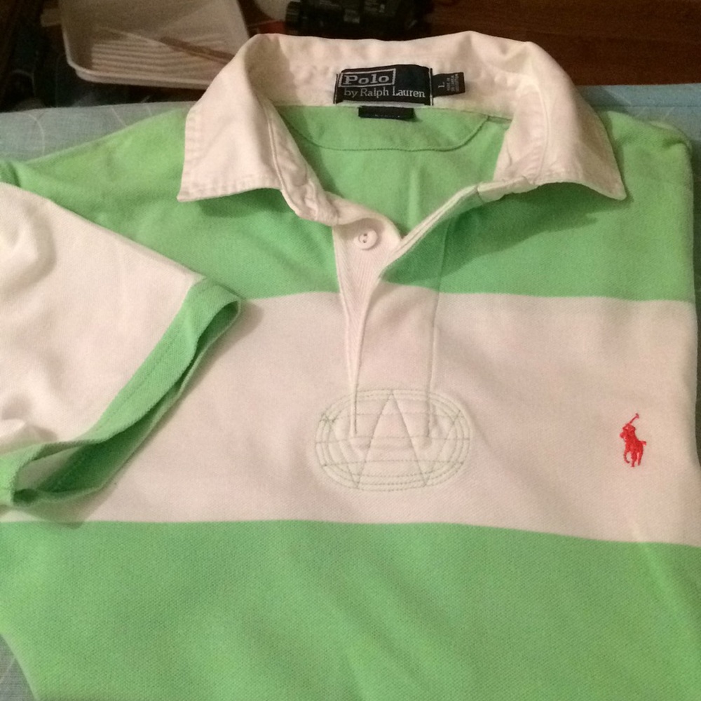 Ralph Lauren polo sport green and white